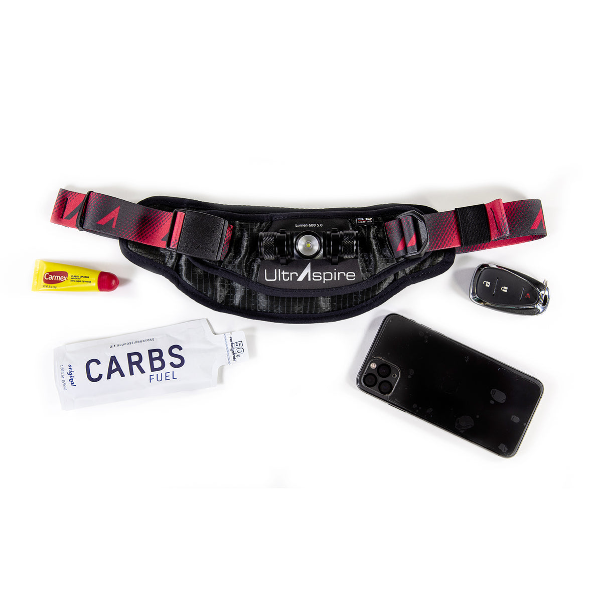UltrAspire Waist Light - Lumen 600 5.0, Black/Red